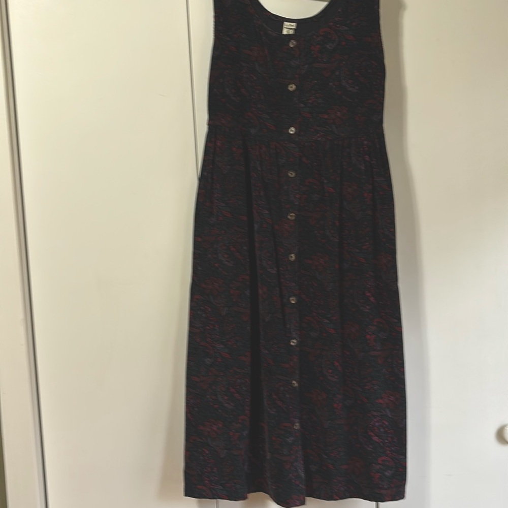 Green, burgundy, purple, and black paisley corduroy jumper.